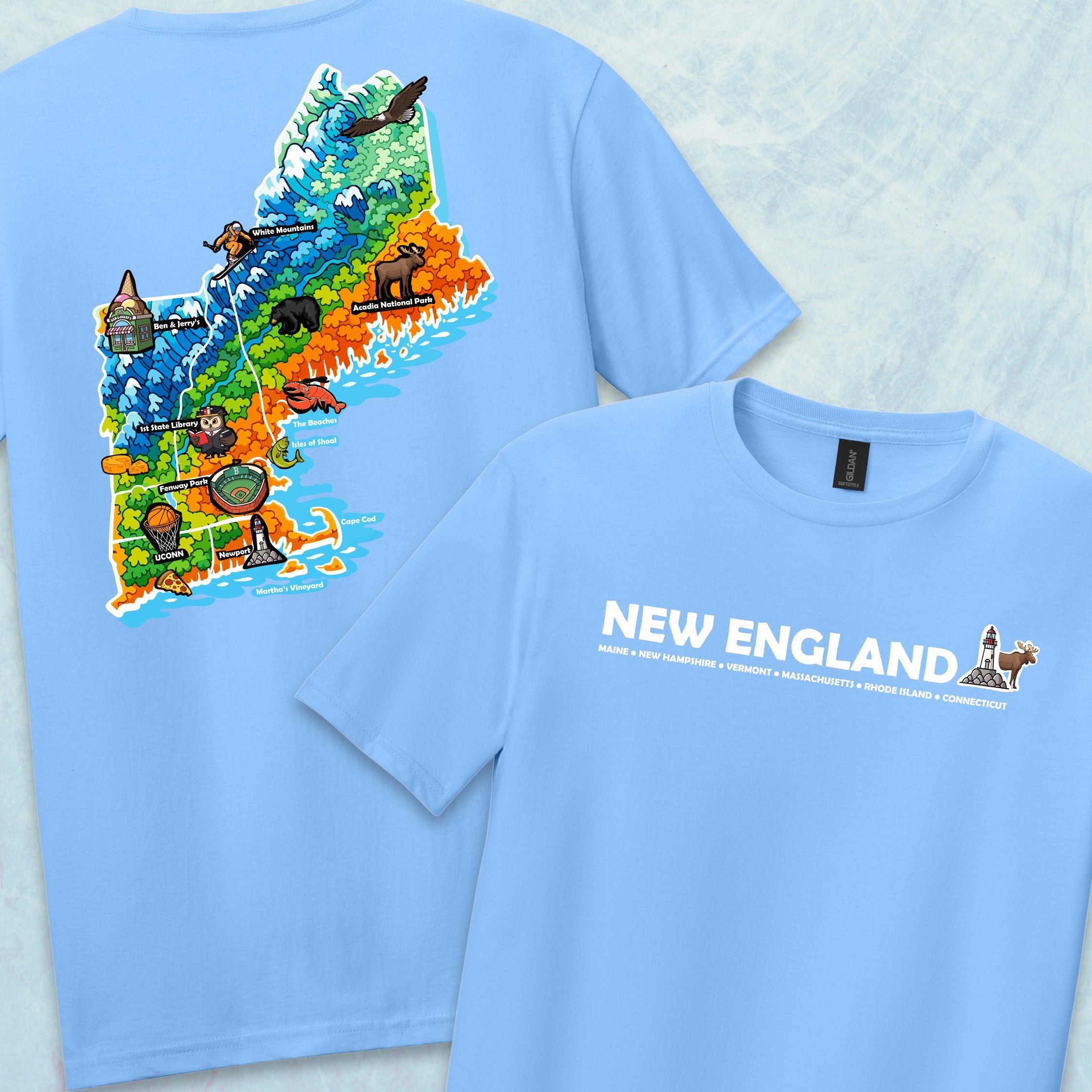 New England Apparel - Regional City and Nature Designs