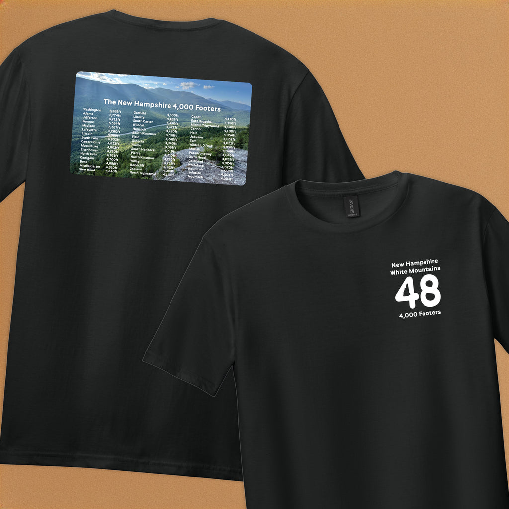 NH 48 Four Thousand Footers Tee — Soft Hiking Graphic T-Shirt