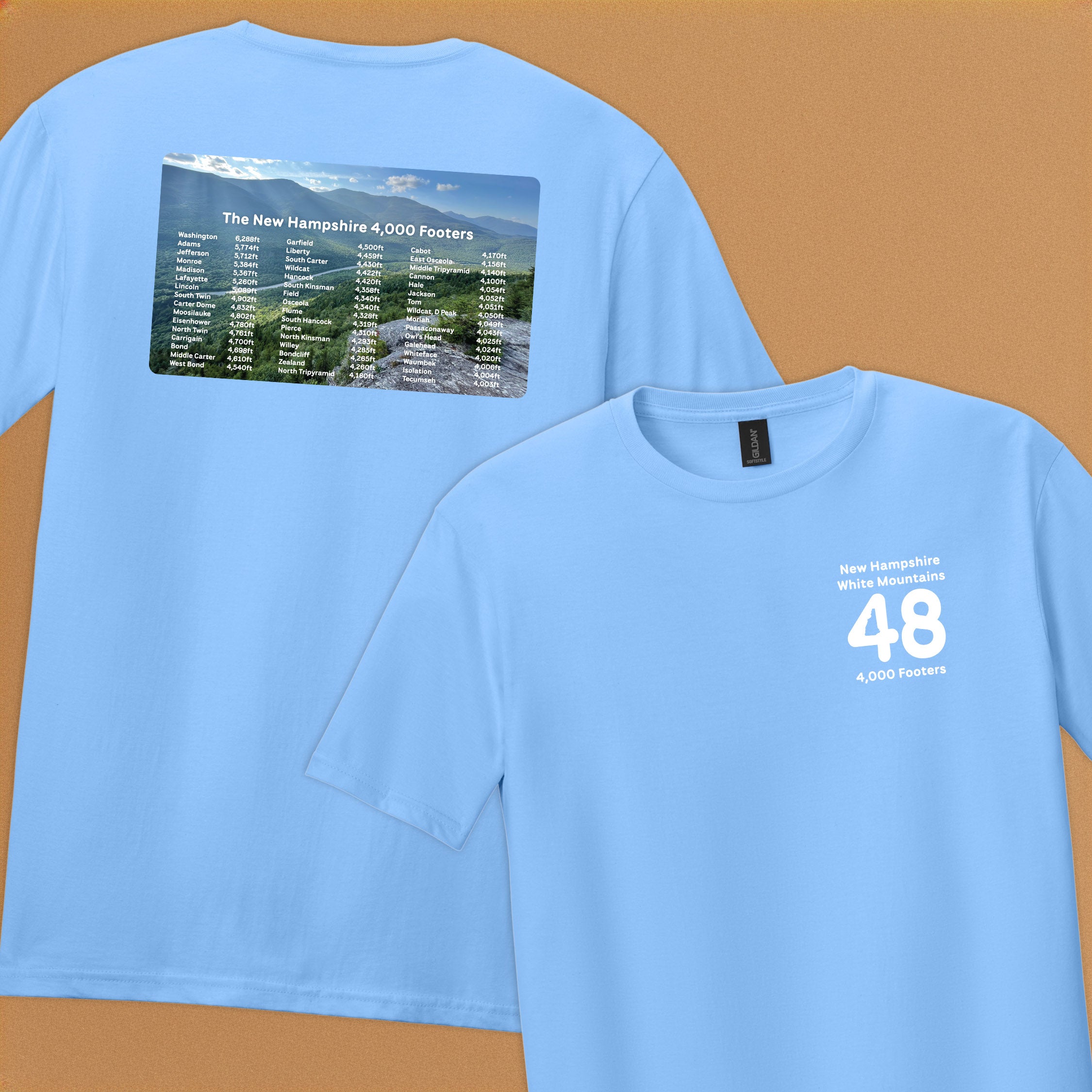 NH 48 Four Thousand Footers Tee — Soft Hiking Graphic T-Shirt