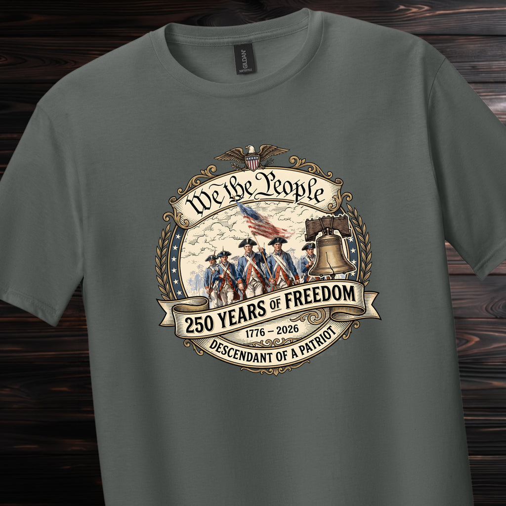 We The People 250 Years of Freedom Tee — Soft Patriotic Graphic T-Shirt