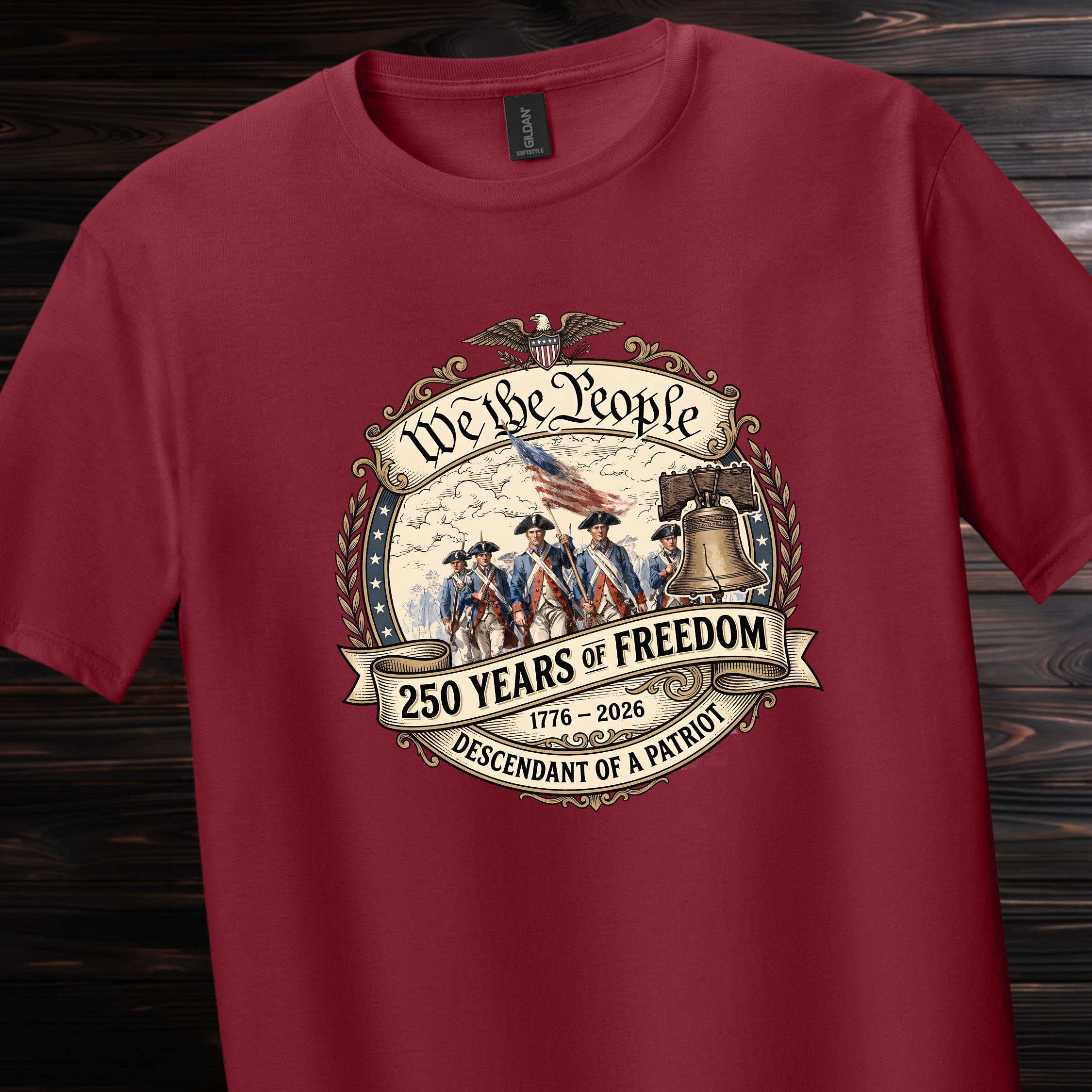 We The People 250 Years of Freedom Tee — Soft Patriotic Graphic T-Shirt