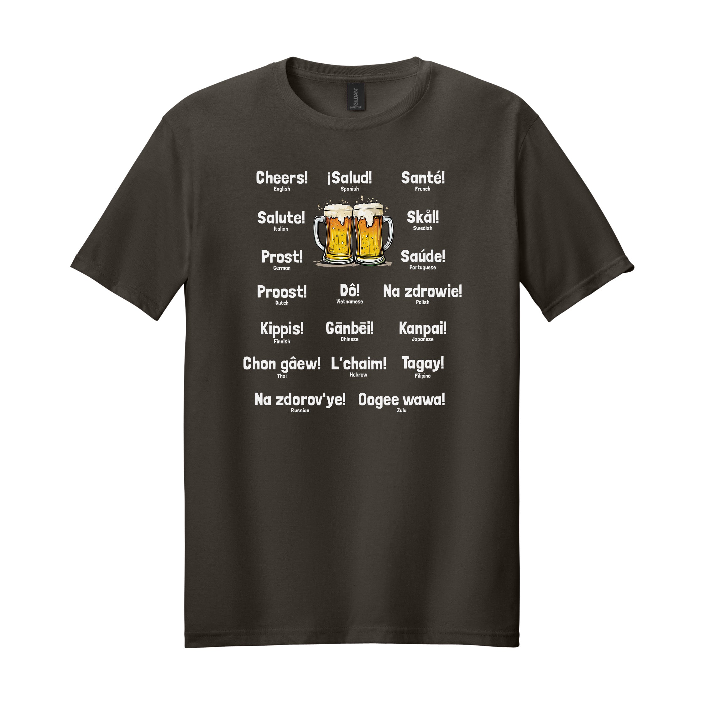 Cheers Around the World Tee — Soft Cotton Beer Graphic T-Shirt