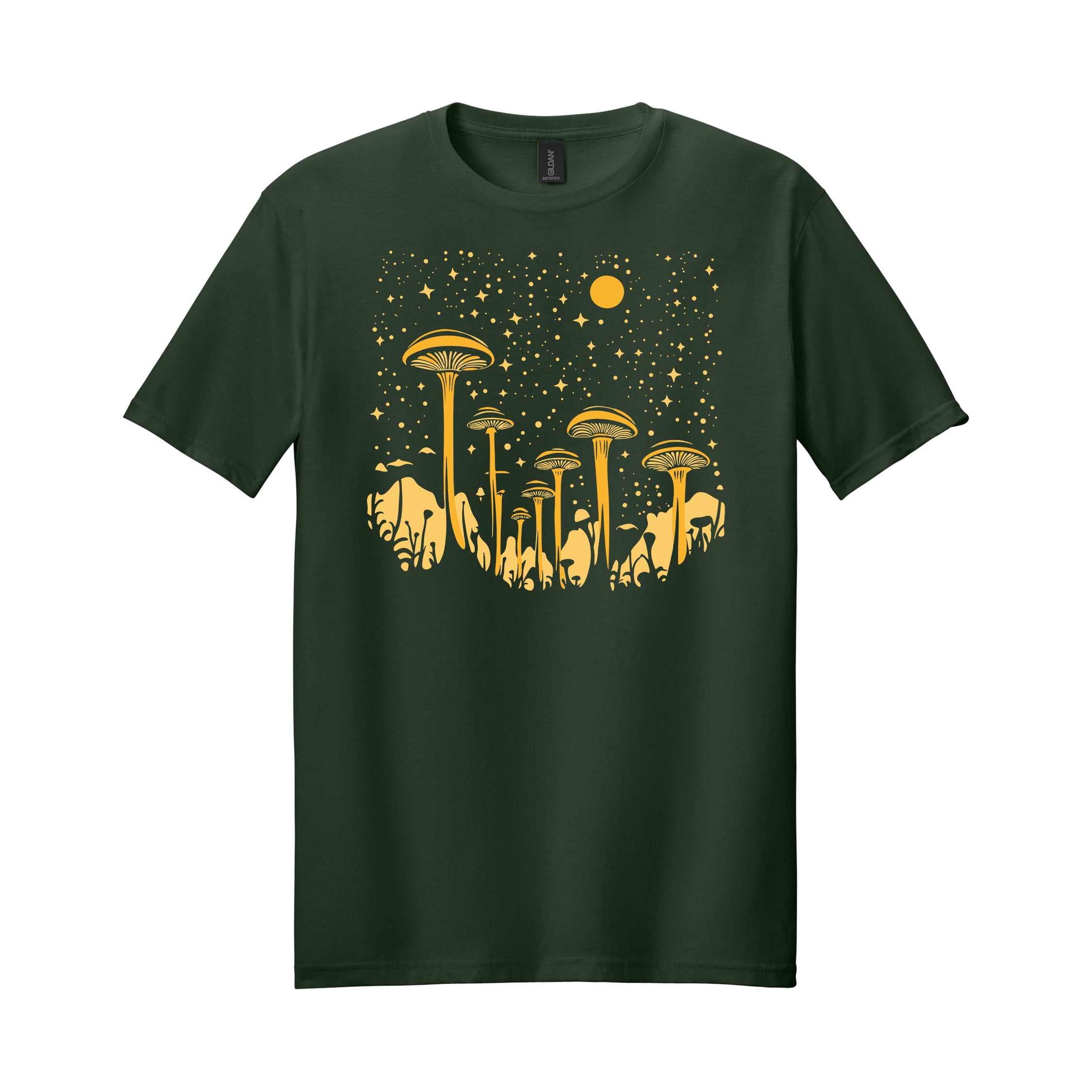 Mushroom Gatherer Tee — Soft Cotton Psychedelic Nature T-Shirt