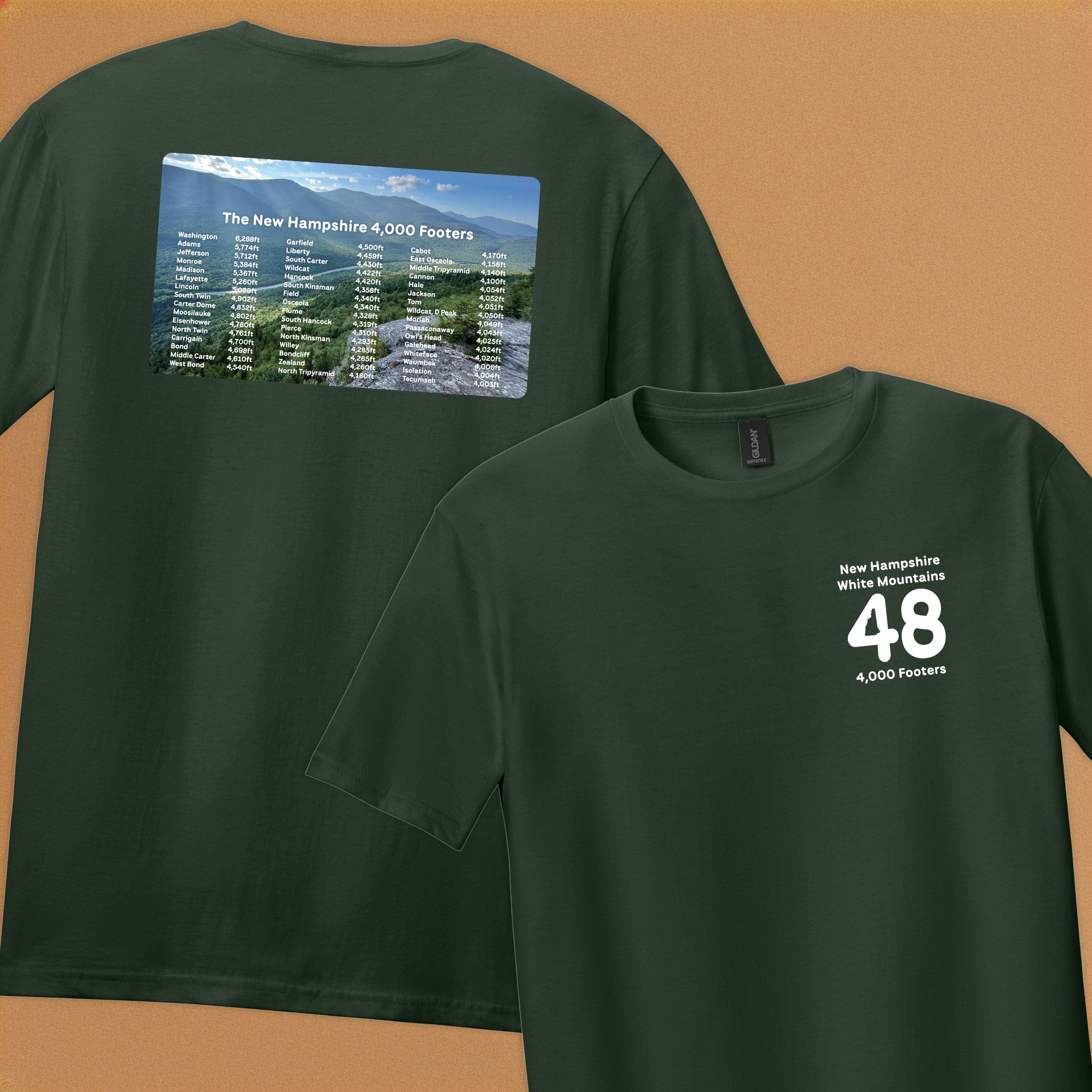 NH 48 Four Thousand Footers Tee — Soft Hiking Graphic T-Shirt