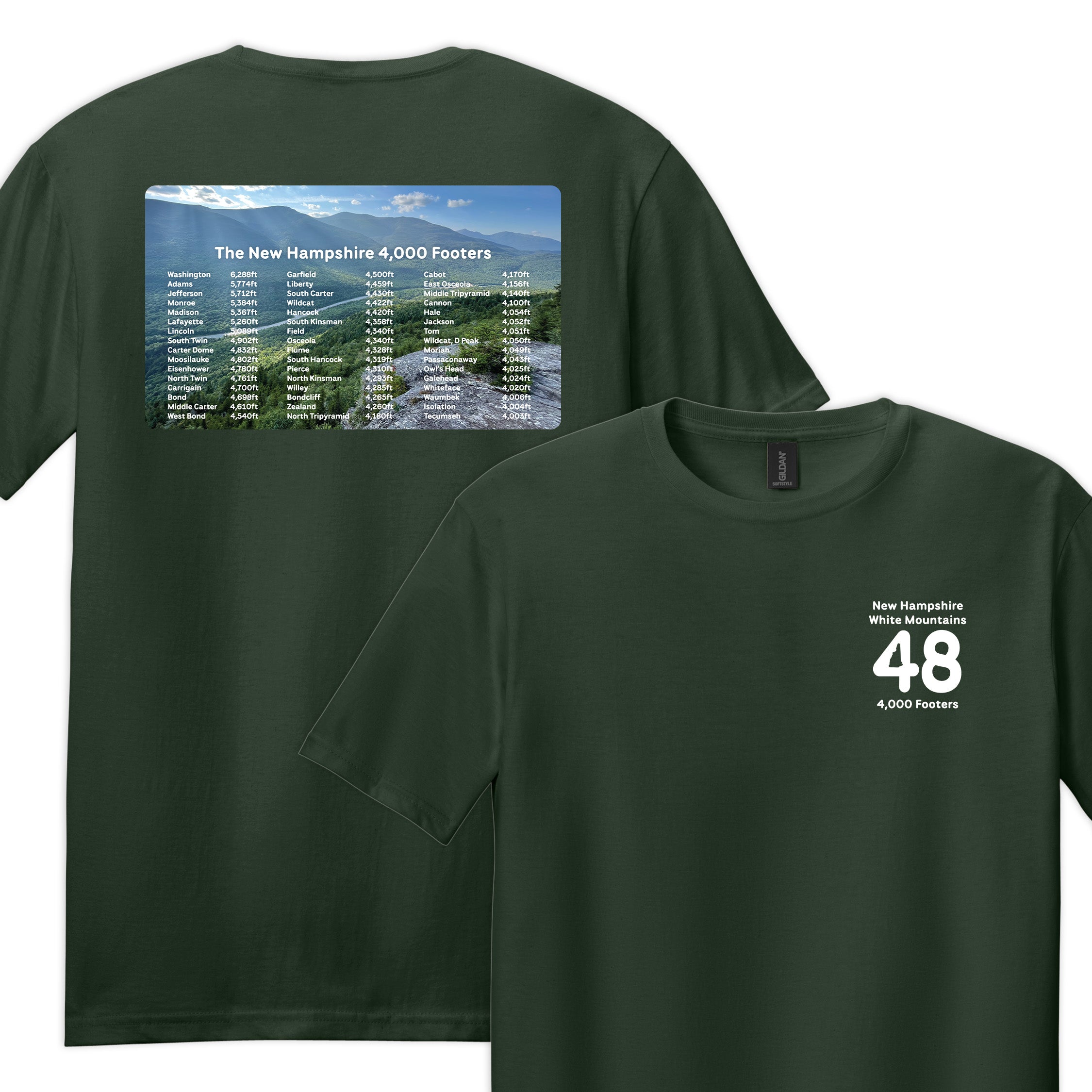 NH 48 Four Thousand Footers Tee — Soft Hiking Graphic T-Shirt