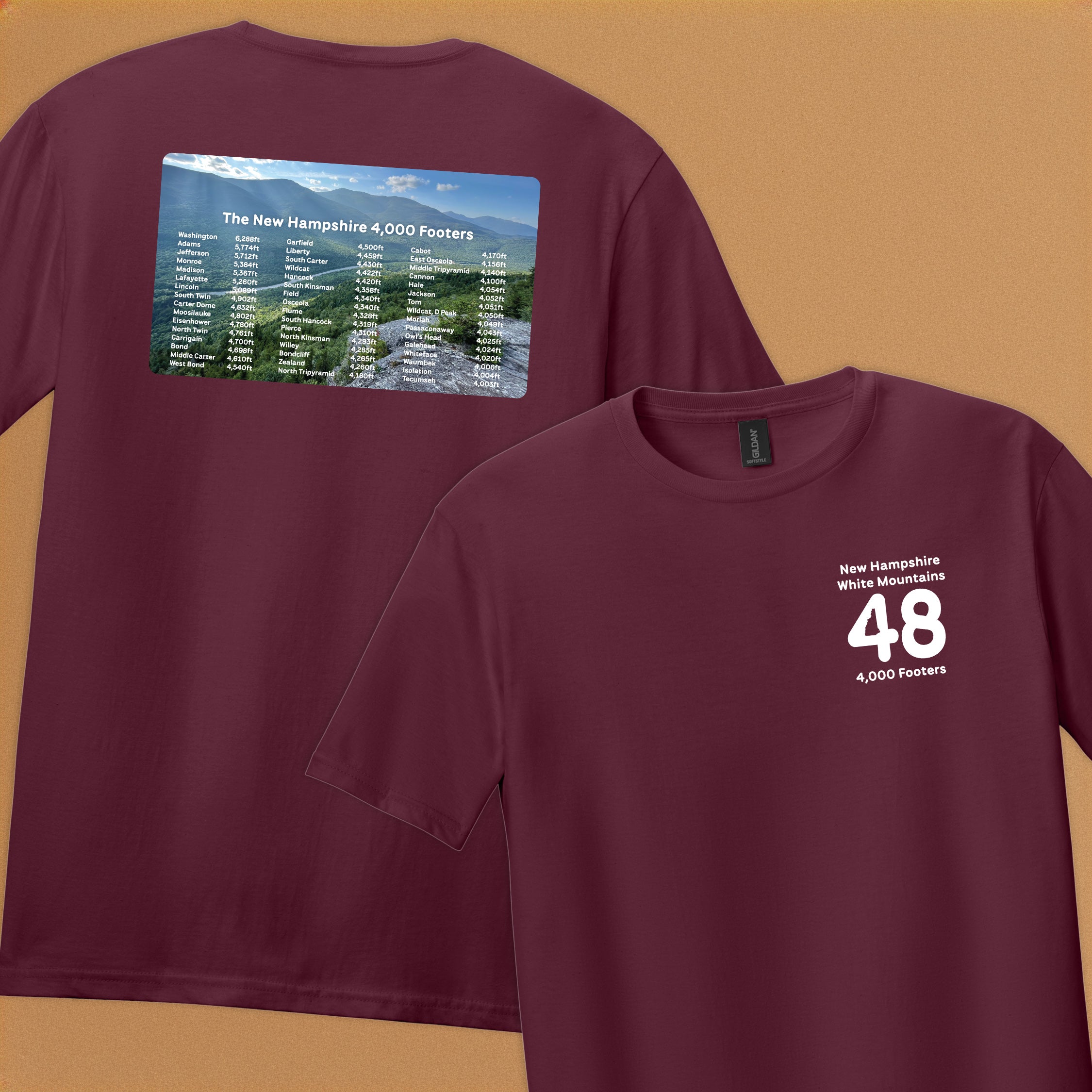 NH 48 Four Thousand Footers Tee — Soft Hiking Graphic T-Shirt