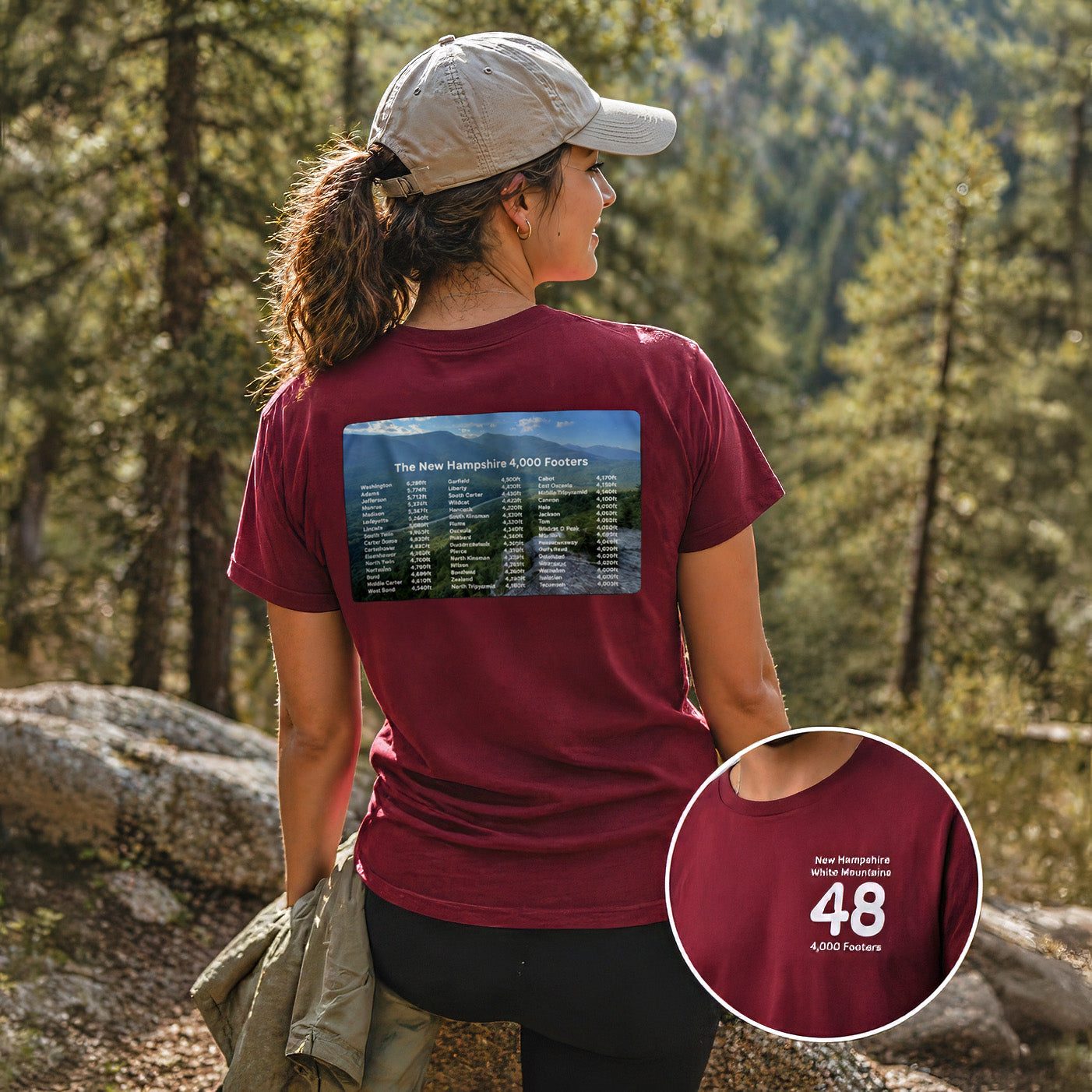 NH 48 Four Thousand Footers Tee — Soft Hiking Graphic T-Shirt