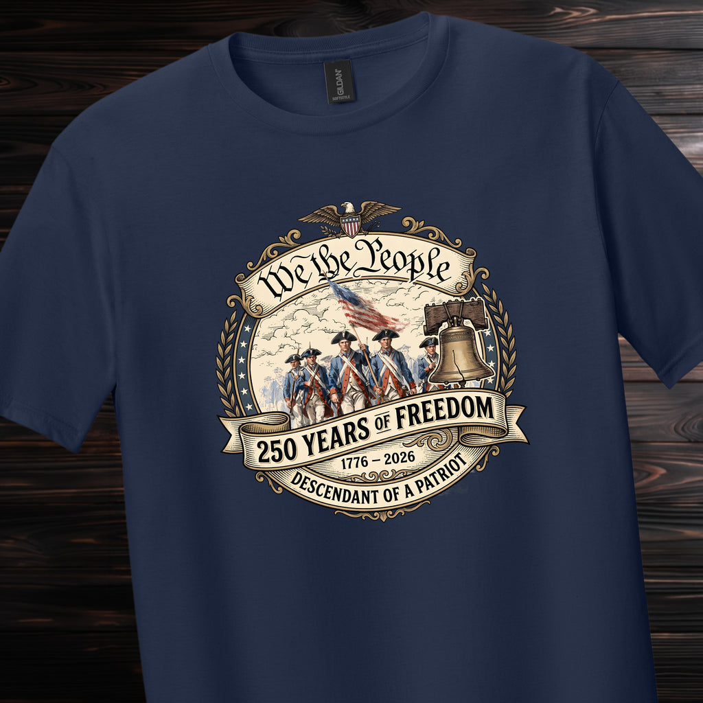 We The People 250 Years of Freedom Tee — Soft Patriotic Graphic T-Shirt