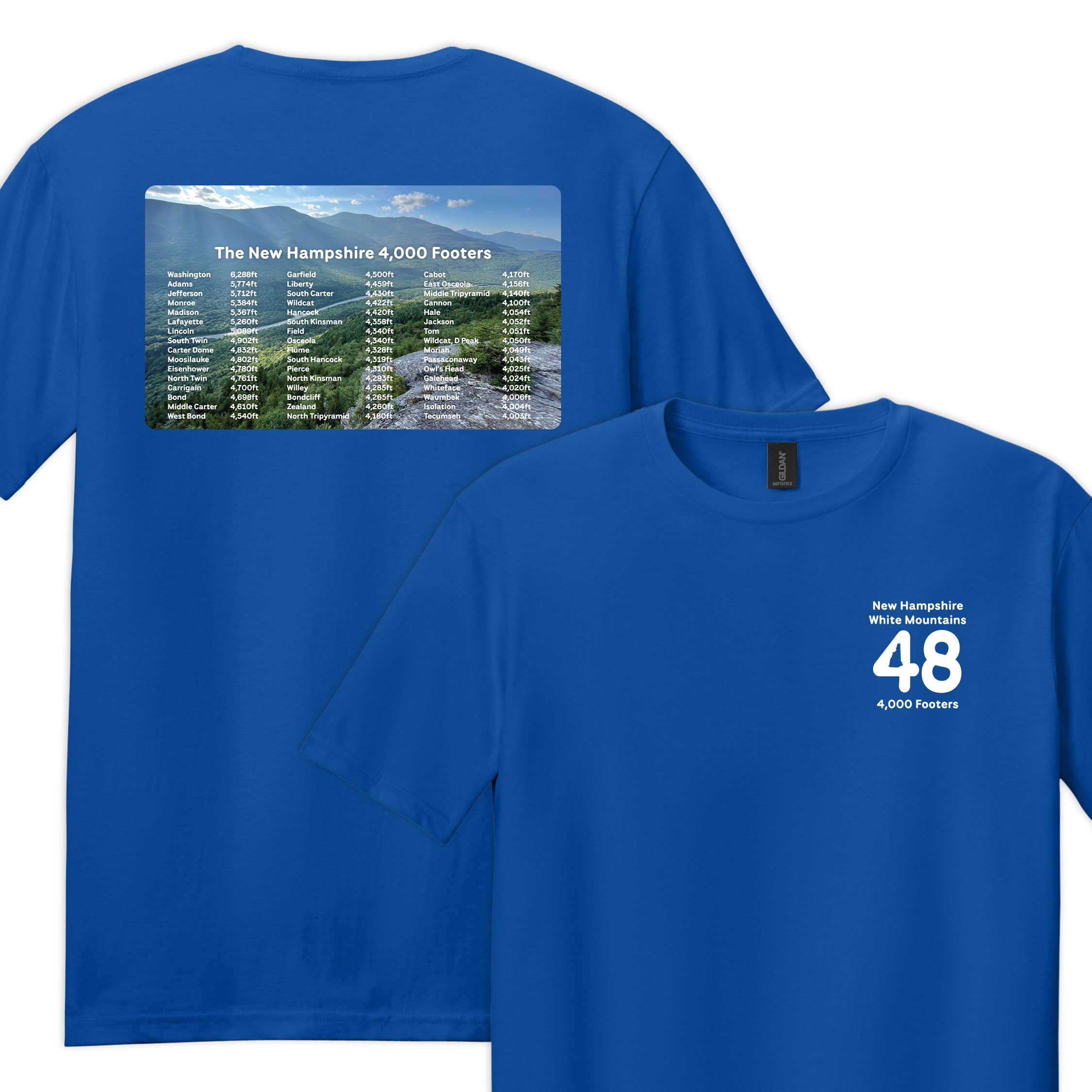 NH 48 Four Thousand Footers Tee — Soft Hiking Graphic T-Shirt