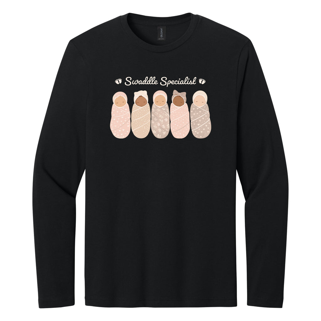 Swaddle Specialist Long Sleeve Shirt — Soft Mother Baby Nurse Tee