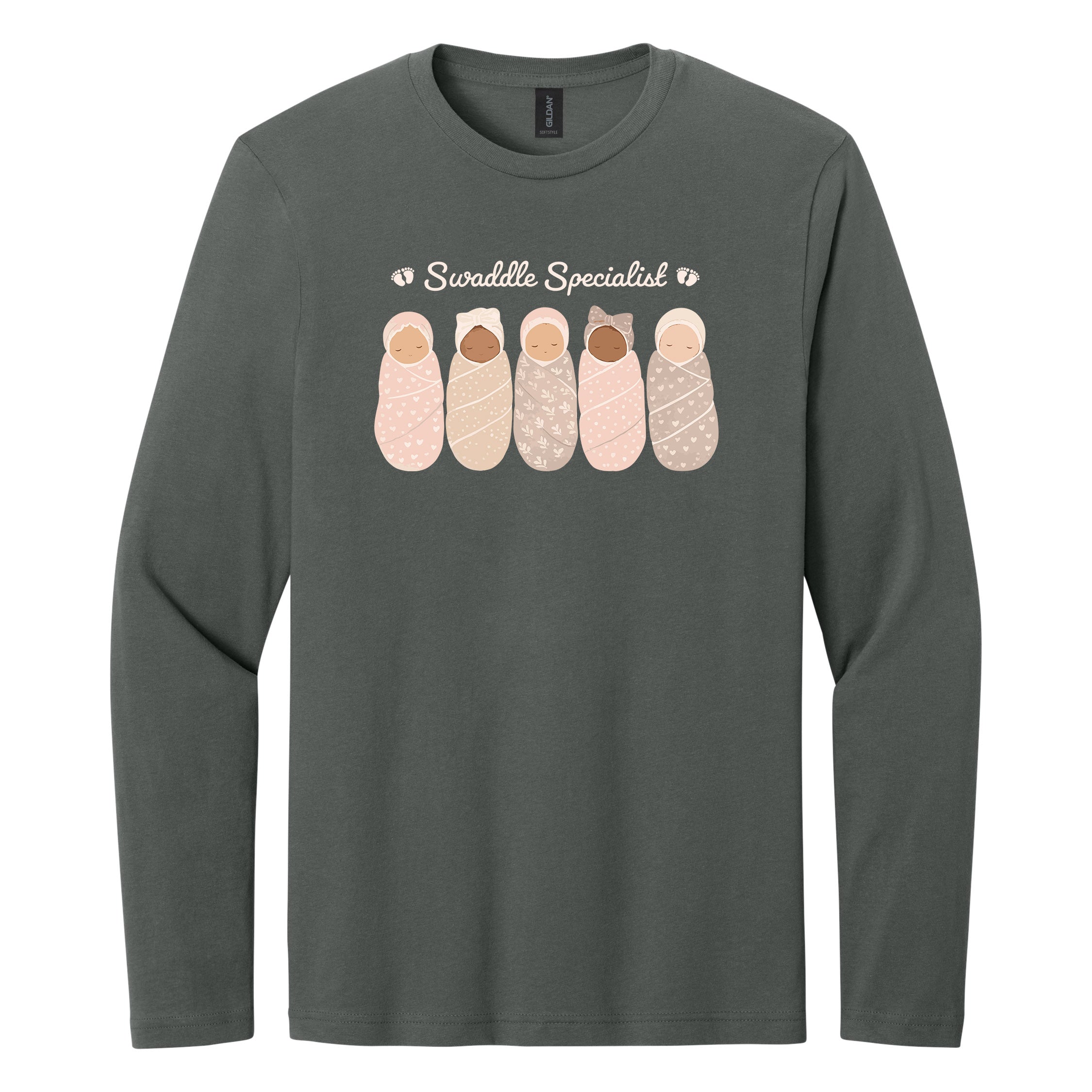 Swaddle Specialist Long Sleeve Shirt — Soft Mother Baby Nurse Tee
