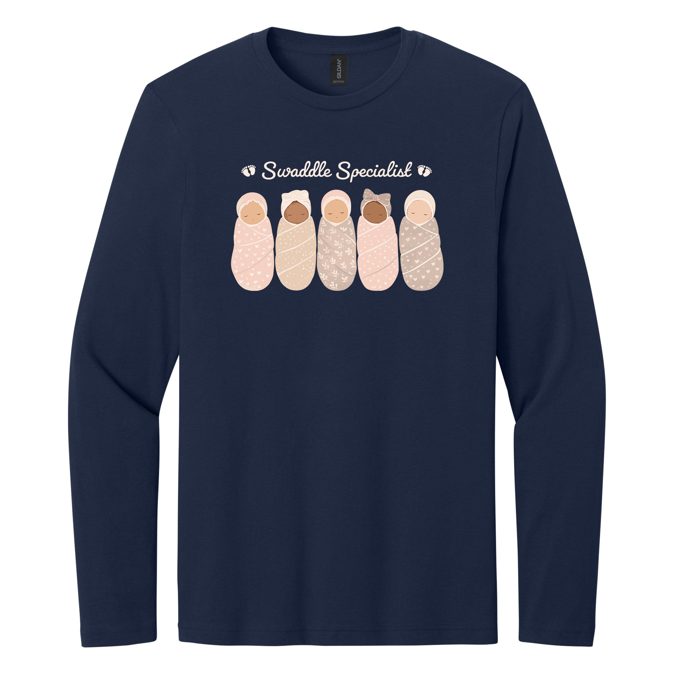 Swaddle Specialist Long Sleeve Shirt — Soft Mother Baby Nurse Tee