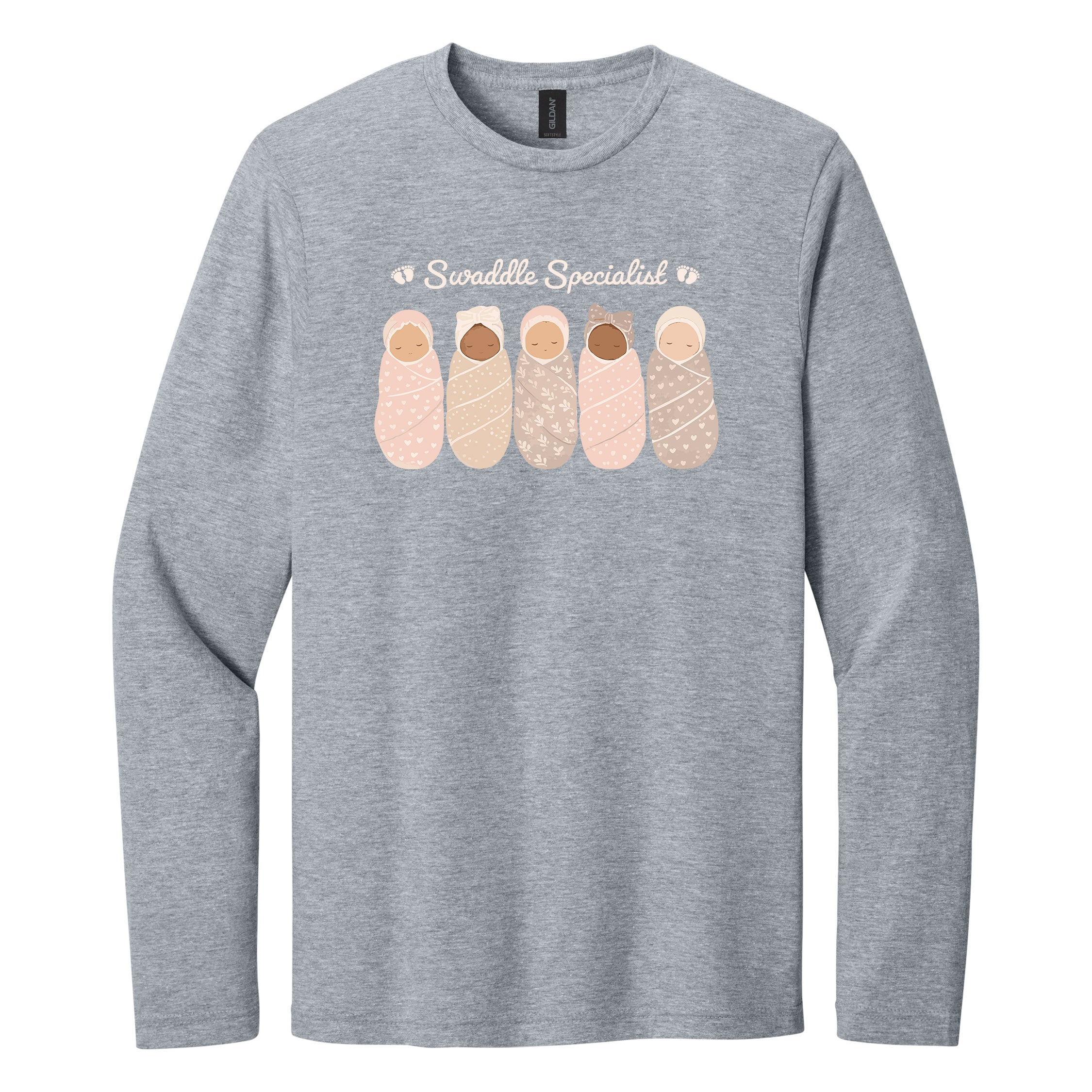 Swaddle Specialist Long Sleeve Shirt — Soft Mother Baby Nurse Tee