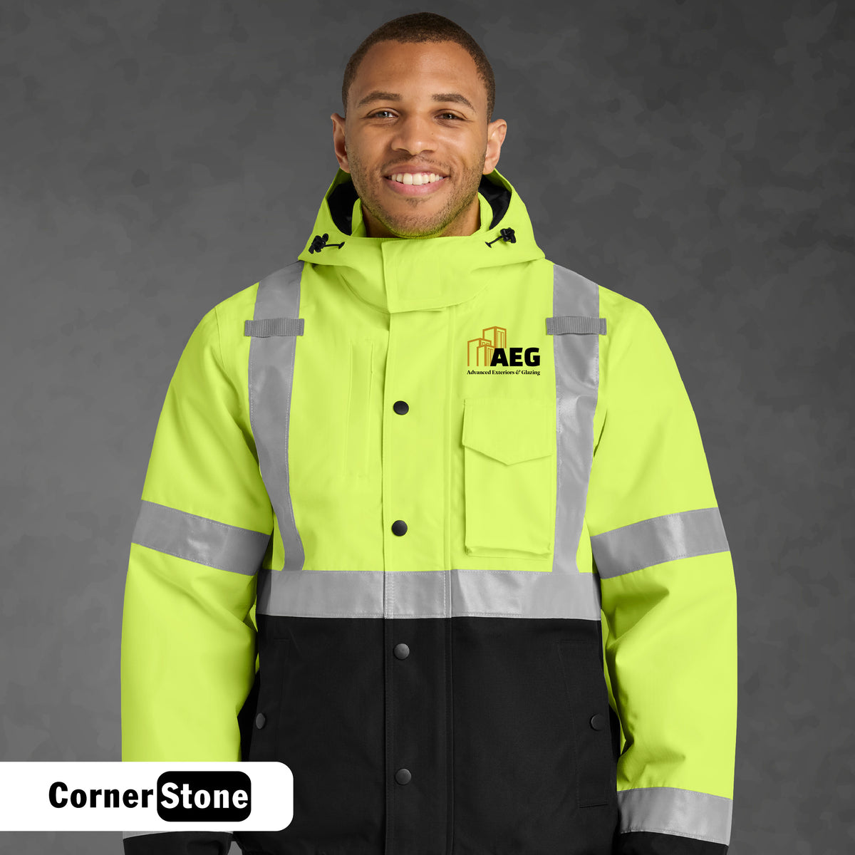 AEG Custom - CornerStone® ANSI 107 Class 3 Waterproof Insulated Ripstop Bomber Jacket