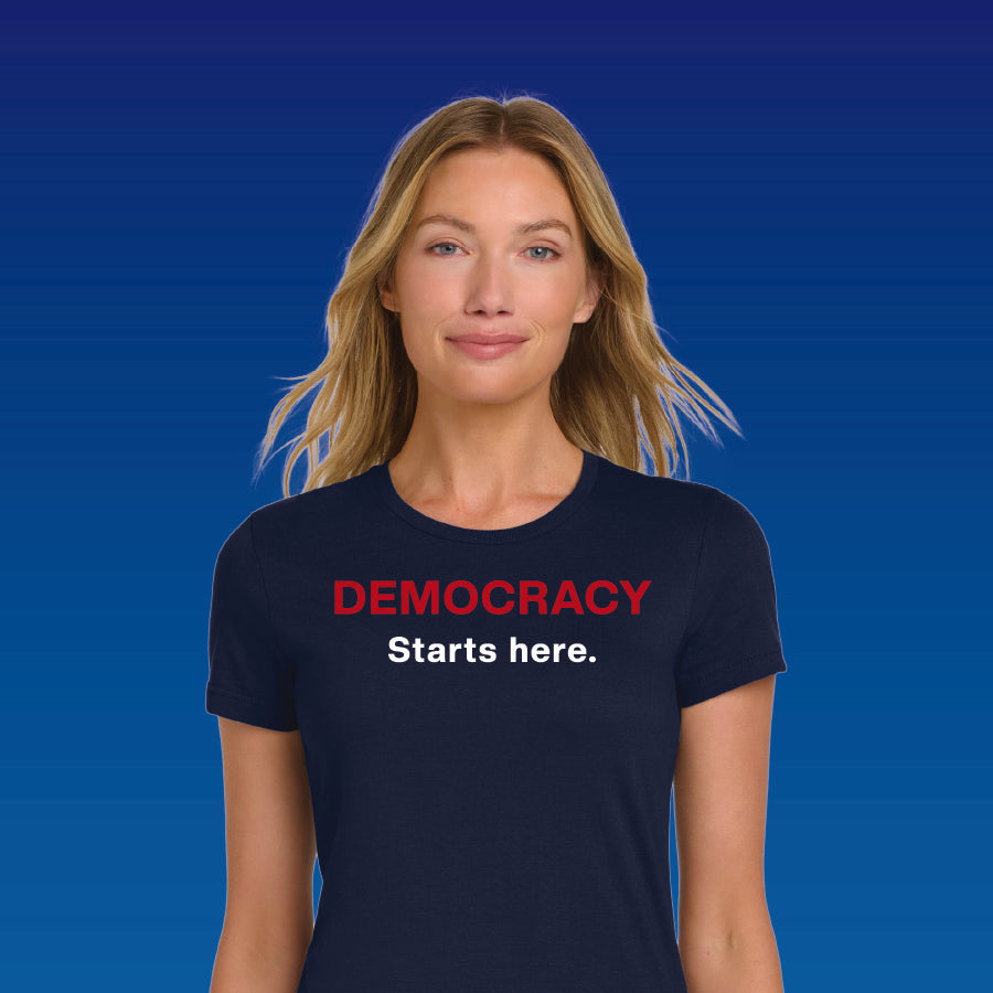 Democracy - Starts Here - Women's Cotton T-Shirt