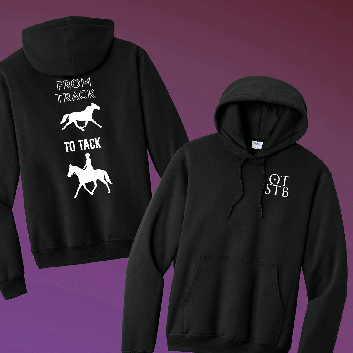 TrôtLine “From Track to Tack” Pullover Hoodie — Port & Co® Core Fleece
