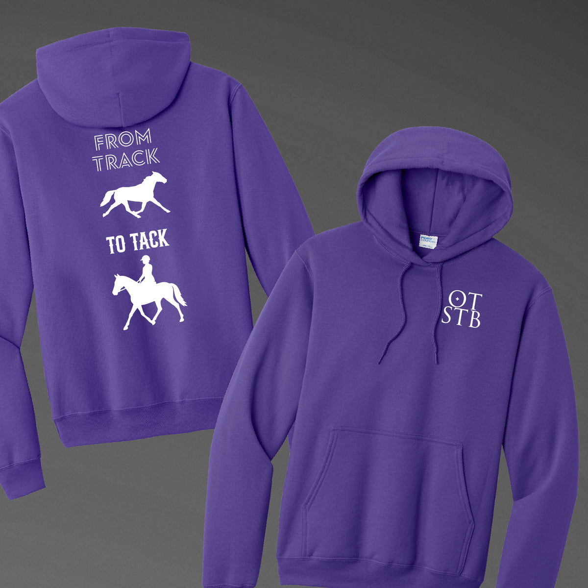 TrôtLine “From Track to Tack” Pullover Hoodie — Port & Co® Core Fleece