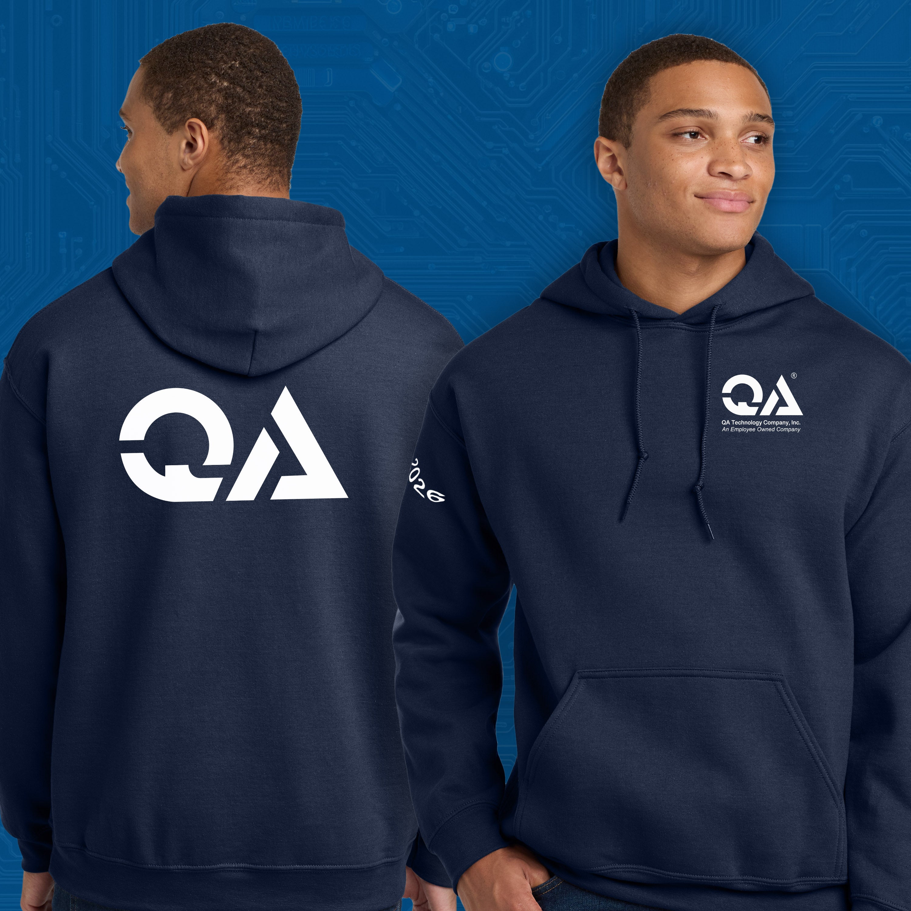 QA Company Logo Hoodie — Midweight Softstyle Pullover - 2026