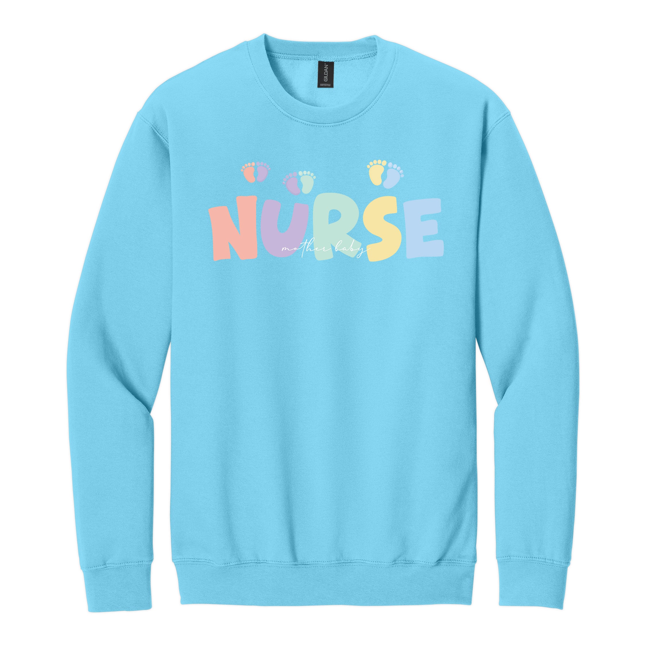 Mother Baby Nurse Crewneck — Pastel Nurse Sweatshirt