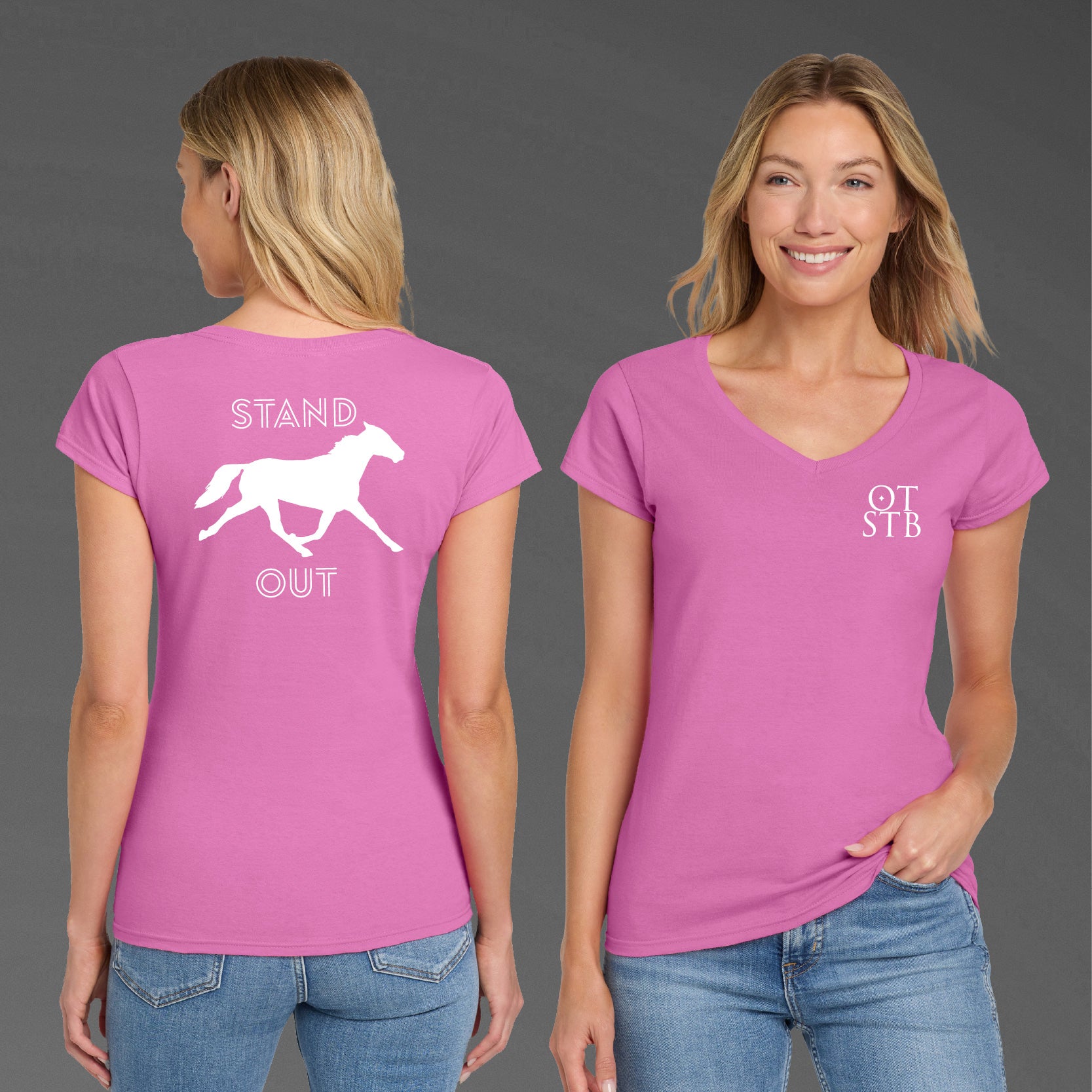 TrôtLine “Stand Out” Women’s V-Neck T-Shirt — Gildan Softstyle®