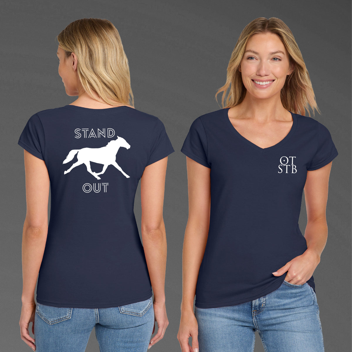 TrôtLine “Stand Out” Women’s V-Neck T-Shirt — Gildan Softstyle®