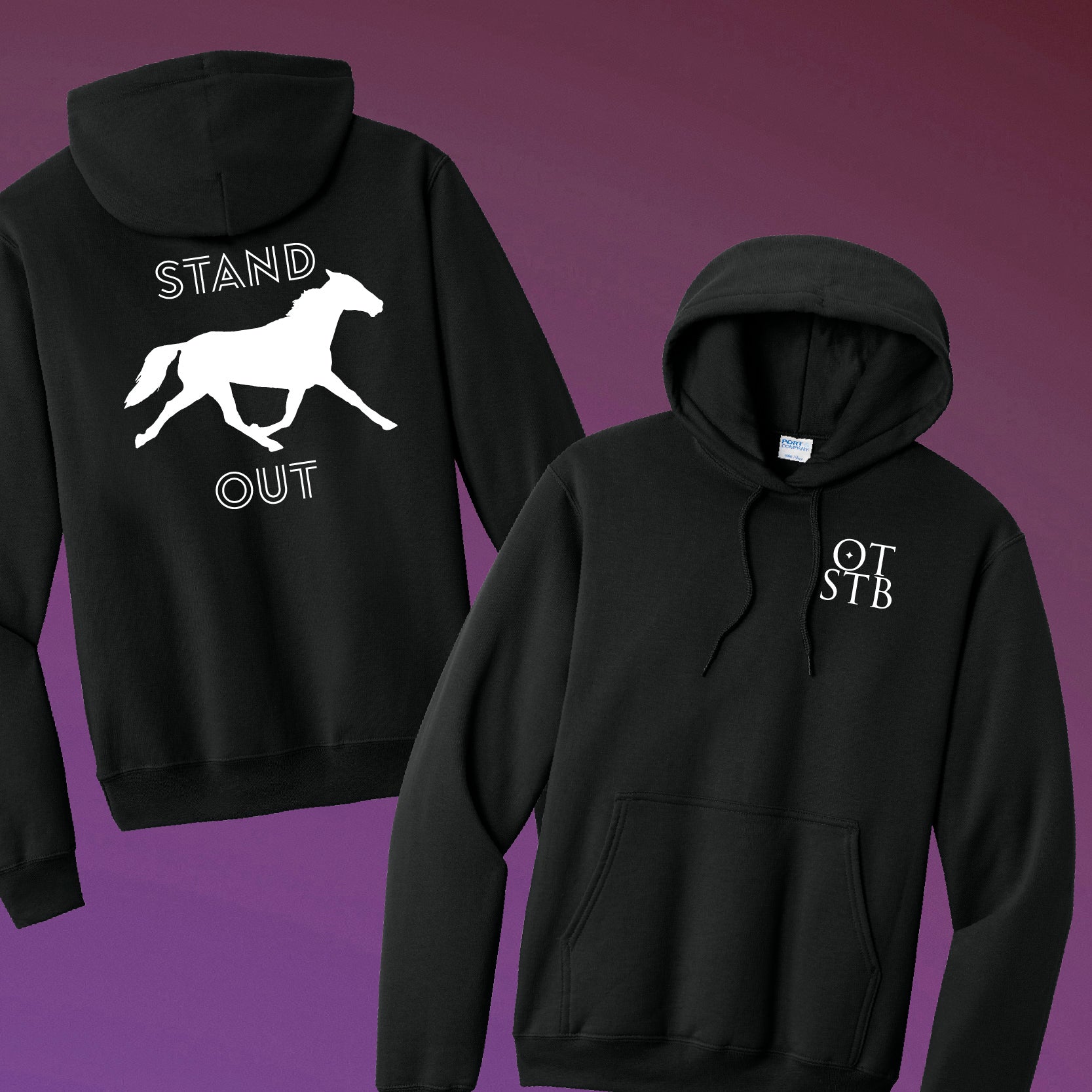 TrôtLine “Stand Out” Pullover Hoodie — Port & Co® Core Fleece