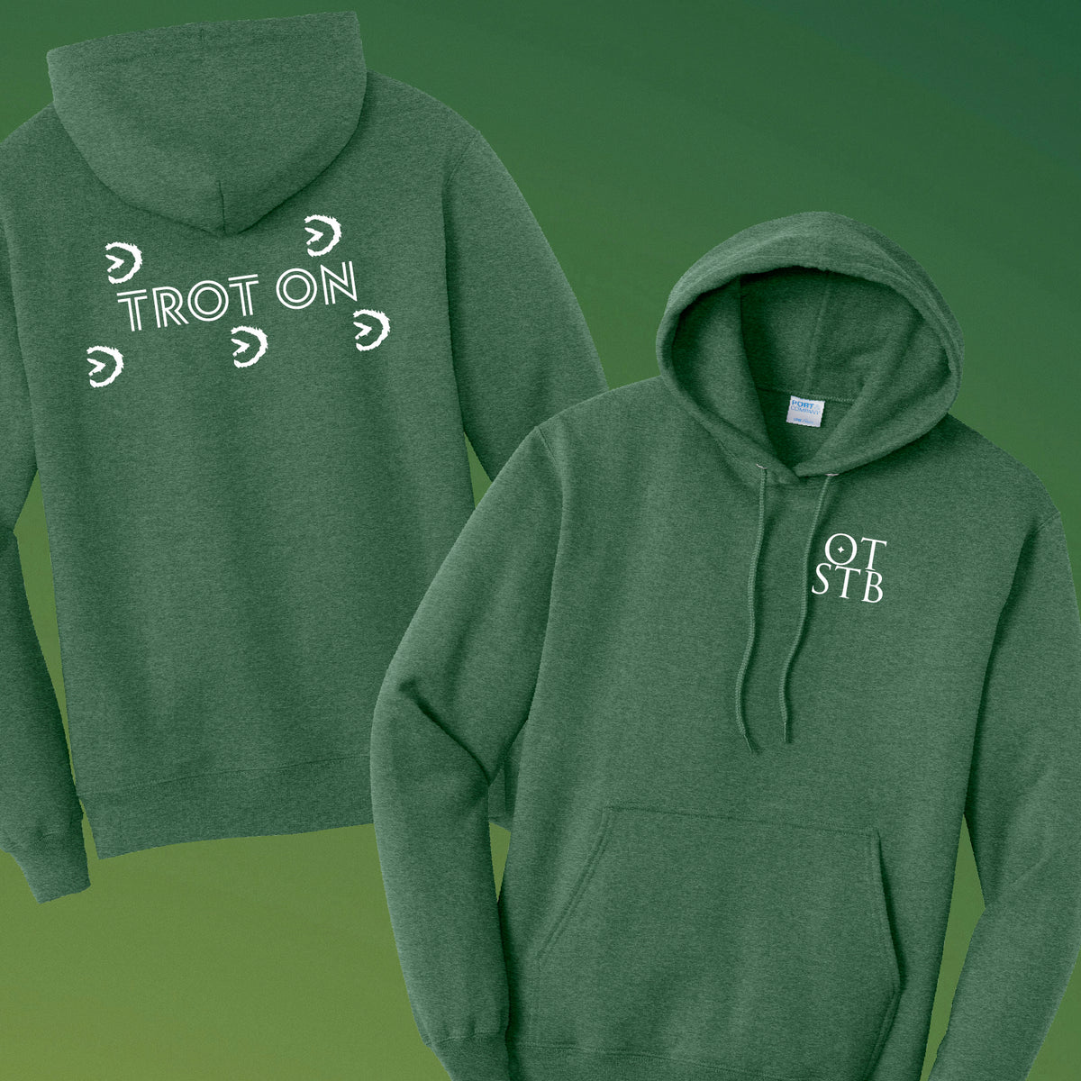 TrôtLine “Trot On” Pullover Hoodie — Port & Co® Core Fleece