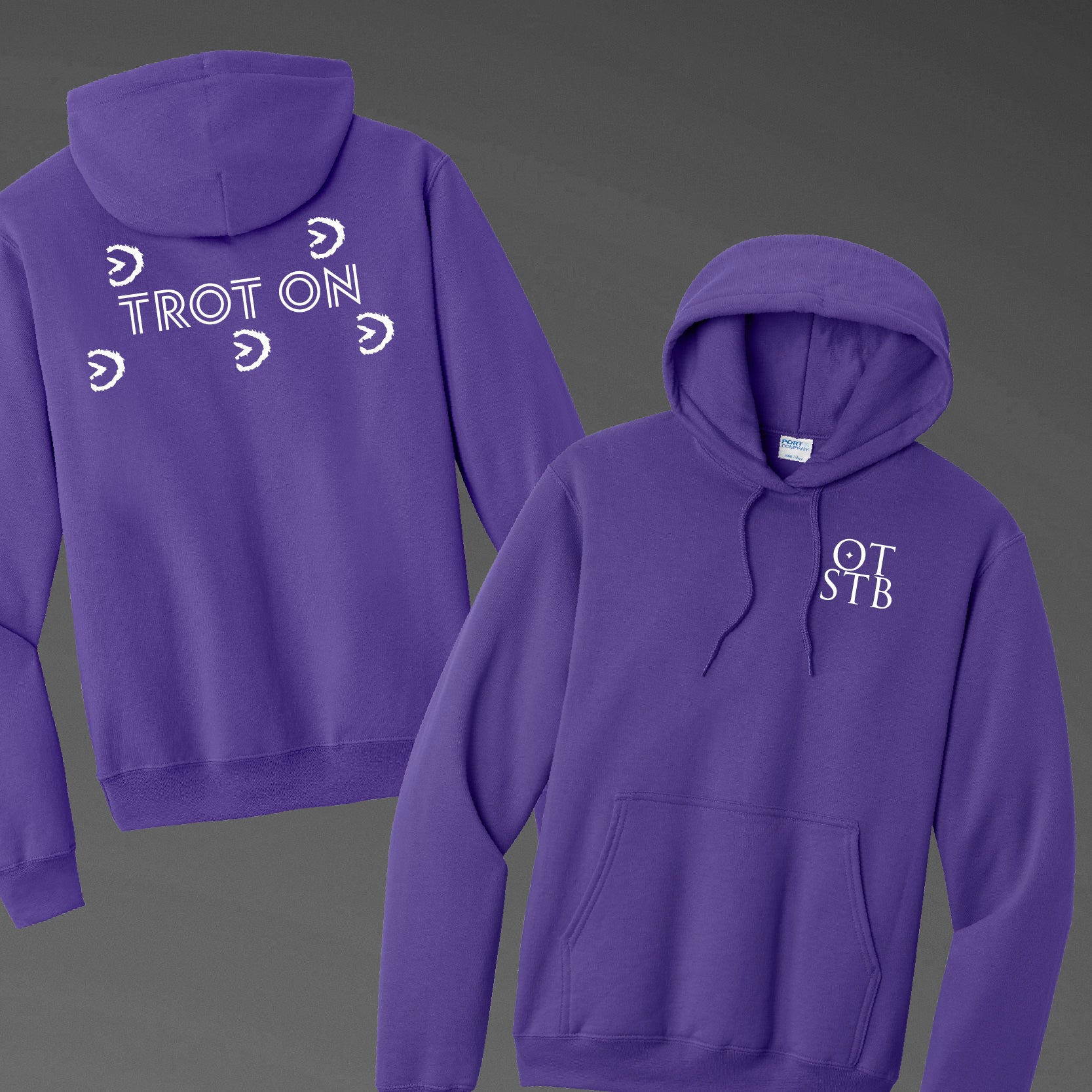 TrôtLine “Trot On” Pullover Hoodie — Port & Co® Core Fleece