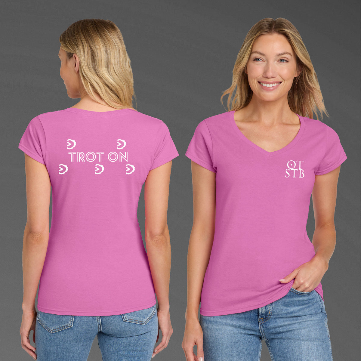 The TrôtLine “Trot On” Women’s V-Neck T-Shirt